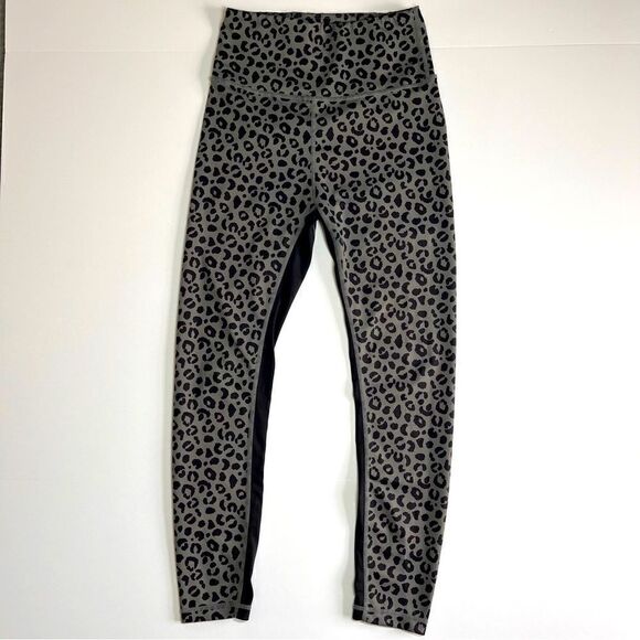 Anthropologie All Fenix Black Avery Cheetahprint ActiveLeggings Size Extra Small - Picture 1 of 11